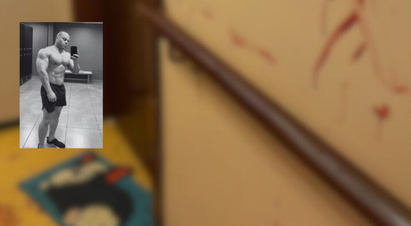 Marcas de sangue em prédio revelam assassinato de fisiculturista pela esposa