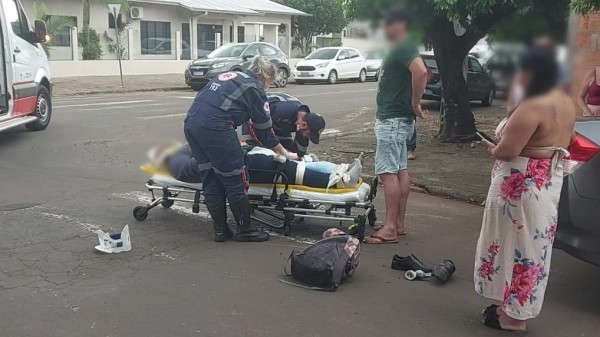 Motociclista fica ferido em colisão registrada no Bairro Vila Nova