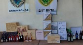 Vinhos são apreendidos pela Polícia na Avenida Arnaldo Busatto