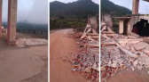 Maior barragem de SC amanhece com paredes e muros destruídos