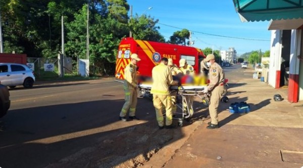 Colisão envolvendo duas motocicletas deixa uma pessoa ferida