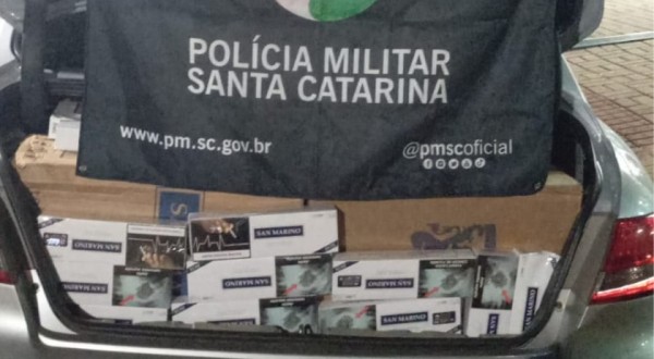 Polícia Militar apreende carga de cigarros contrabandeados da Argentina