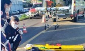 Condutor de moto fica ferido após acidente no trevo do Alvorada