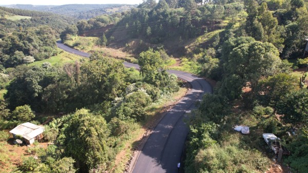 Primeira etapa do asfaltamento da estrada para o Distrito de Jorge Lacerda é concluída