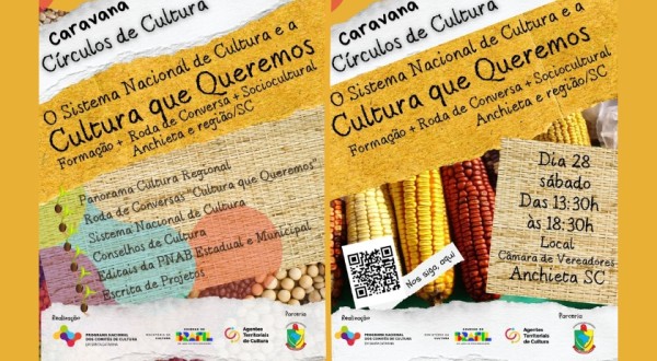 Município recebe evento gratuito sobre políticas culturais e formação de agentes da cultura