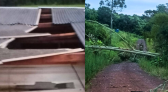 Chuva intensa e ventos causa prejuízo em residências e aviários na área rural