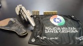 Polícia Militar prende homem por disparo e porte ilegal de arma de fogo