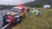 Carro atropela uma policial e dois vigilantes na BR-116