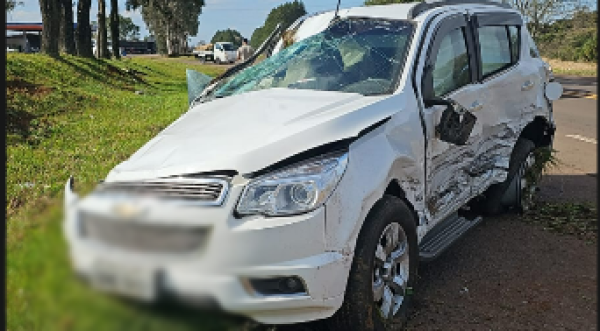 Acidente entre Blazer e veículo da Saúde deixa cinco pessoas feridas na BR-280