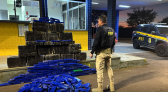 PRF apreende 300 quilos de maconha em carro roubado e prende motorista