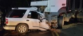 Homem morre após colidir carro em caminhão no Oeste de SC