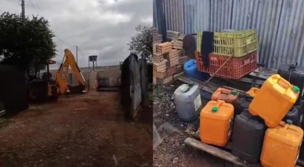 Operador de retroescavadeira da prefeitura é preso por suspeita de desvio de diesel