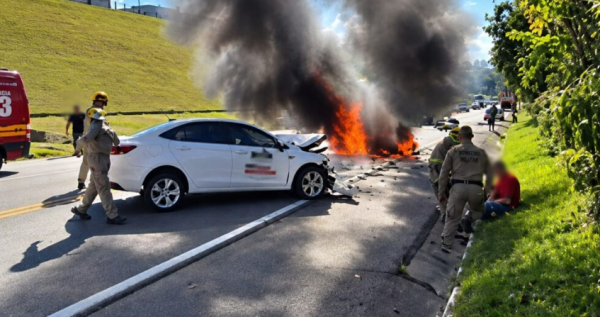 Uma pessoa morre em acidente envolvendo carro da Prefeitura de Seara na BR-470
