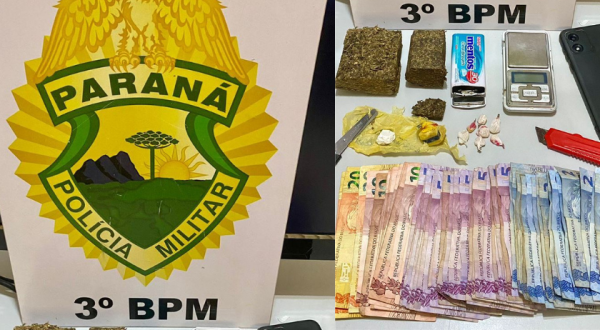 Apreensão de Drogas e Prisão é registrado em Coronel Vivida-PR