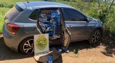 Veículo com 1250 pacotes de cigarros contrabandeados é apreendido