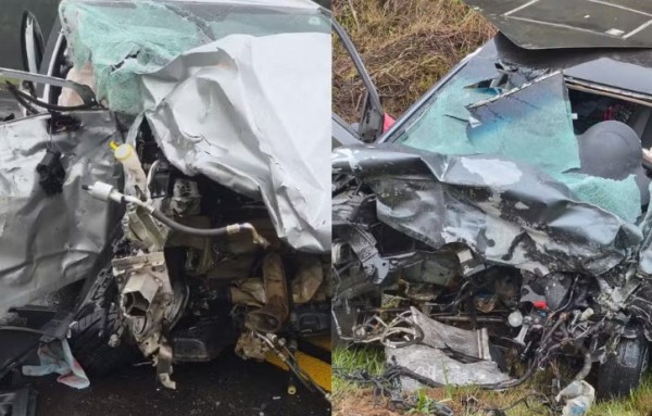 Acidente entre dois carros na BR-277 deixa quatro mortos e bebê em estado gravíssimo