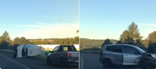 Colisão envolve dois veículos na rodovia BR-158