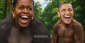 Trump posta vídeo racista retratando casal Obama como macacos