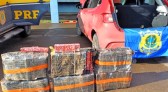 PRF apreende quase 100 quilos de maconha em carro e prende motorista no Oeste Catarinense