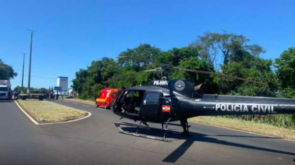 Vítima de capotamento é resgatada por aeronave da SAER-FRON no Oeste de SC