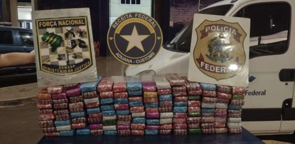 Operação conjunta resulta na apreensão de 94 quilos de maconha na Ponte Internacional da Amizade