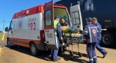 Homem se envolve em acidente de trânsito na BR-163 e fica com a perna presa nas ferragens do veículo