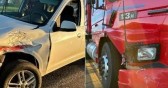 Acidente entre carro e carreta deixa dois feridos leves na PR-182