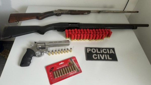 Polícia Civil apreende armas de fogo em Bom Jesus do Oeste