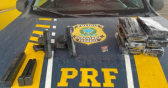 PRF flagra trio transportando droga e armas com grande poder de fogo