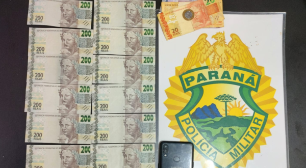 Casal é preso com dinheiro falso em Barracão