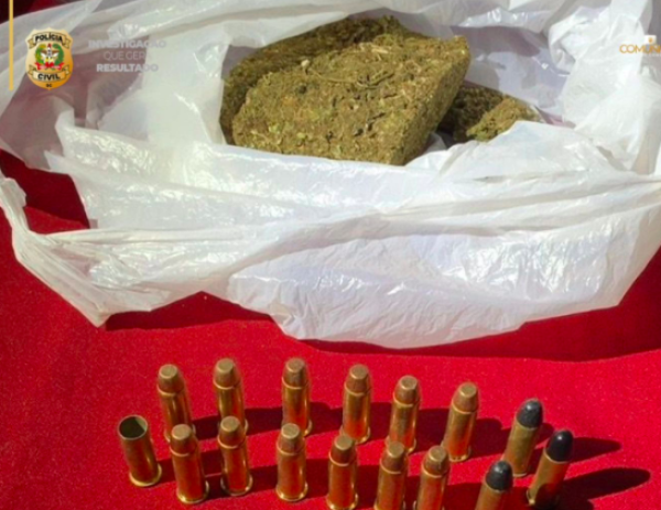 Polícia Civil e Militar apreendem drogas e munições durante operação