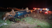 Homem sofre ferimentos graves após capotamento na SC-305