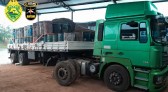 Ação conjunta entre Polícia Militar, Polícia Federal e Receita Federal apreende carreta carregada com resina argentina