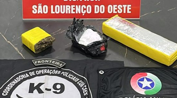 Polícia Civil prende homem com maconha e cocaína durante abordagem na SC-157