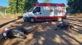 Dois homens ficam feridos em colisão envolvendo duas motocicletas