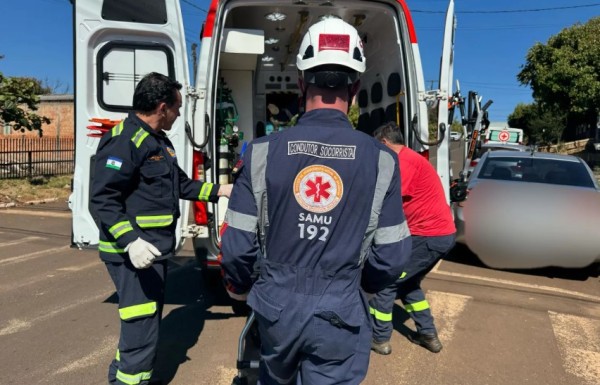 Motociclista fica ferido em acidente de trânsito