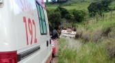 Após tombamento de veículo homem fica ferido na Linha Alegria