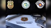 Troca de informações entre PCSC e PMSP resulta na prisão de dois foragidos que colocaram fogo em veículo de policial civil