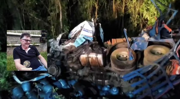 Acidente com 5 veículos, incluindo carga explosiva, mata caminhoneiro de São Miguel do Oeste na BR-476, no Paraná