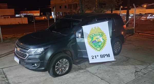 Caminhonete furtada na Argentina é recuperada pela Polícia Militar