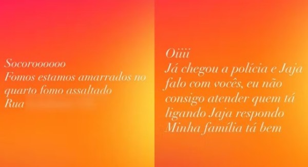 Família pede socorro pelo Instagram durante assalto e é salva após seguidores acionarem a PM 