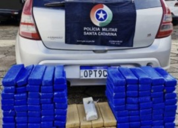 Mais de 100 kg de maconha são apreendidos na SC-160