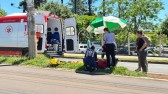 Motociclista fica ferido em colisão com carro na Avenida Willy Barth
