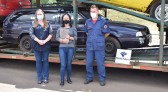 Receita Federal destina sucatas de veículos ao 6º Batalhão do Corpo de Bombeiros de Chapecó