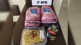 Homem é preso após tentar furtar picanha, sorvete e macarrão de supermercado