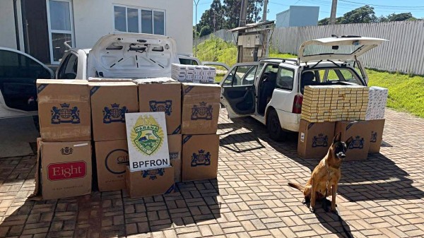 BPFRON apreende veículos com cigarros contrabandeados