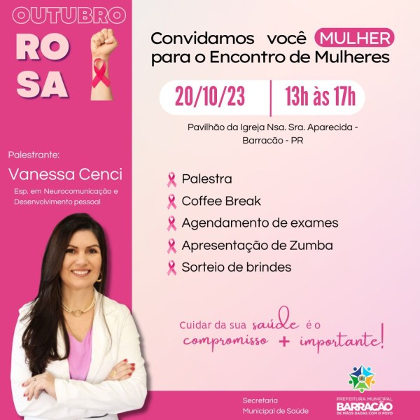Tarde Especial está sendo preparado para as mulheres alusivo ao Outubro Rosa