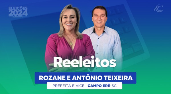 Prefeita Rozane é reeleita em Campo Erê com 3.663 votos