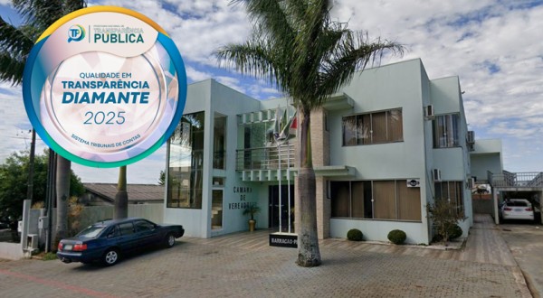 Câmara alcança 95,30% em transparência e conquista Selo Diamante