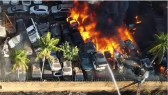 Pátio da Polícia Civil pega fogo e carros apreendidos são destruídos no PR